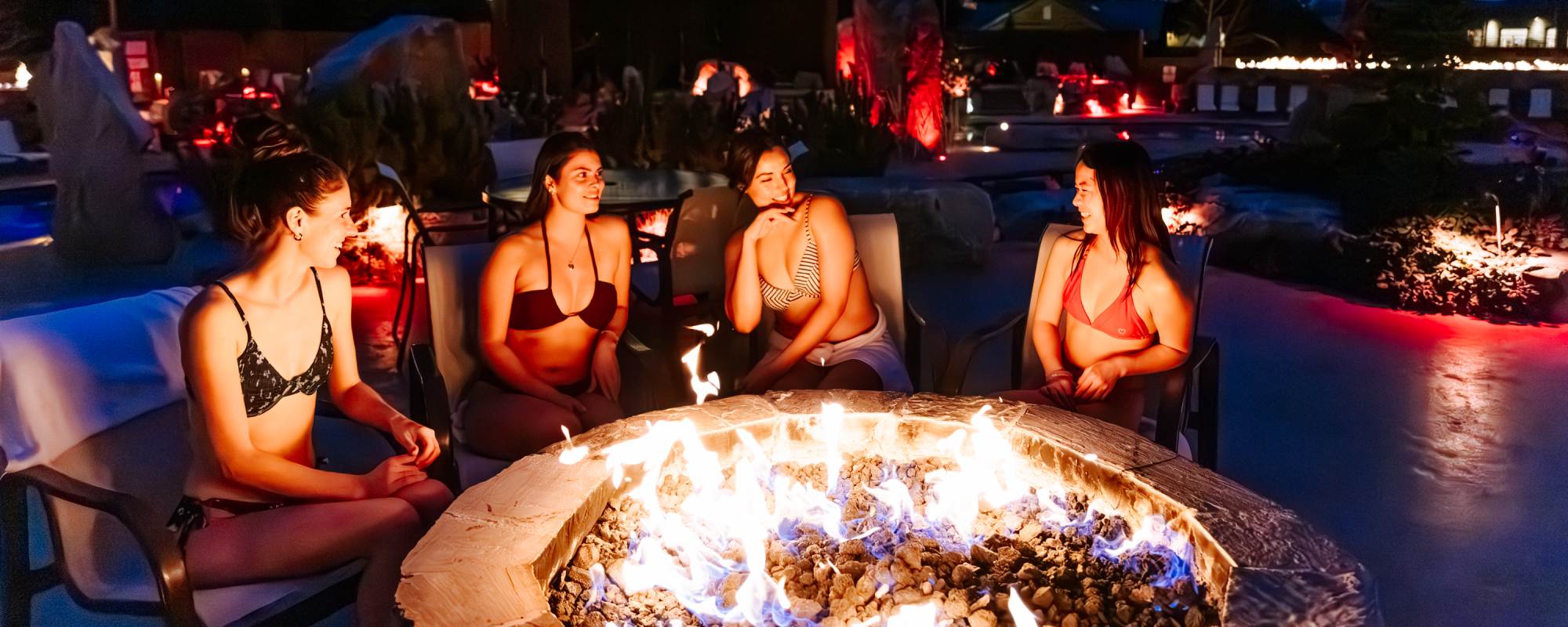 Fire pit at Bozeman Hot Springs